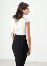 Load image into Gallery viewer, Asymmetric Dress in Cream/Black